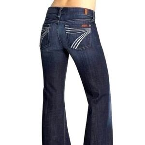 7 For All Mankind Dark Blue Bootcut Jeans